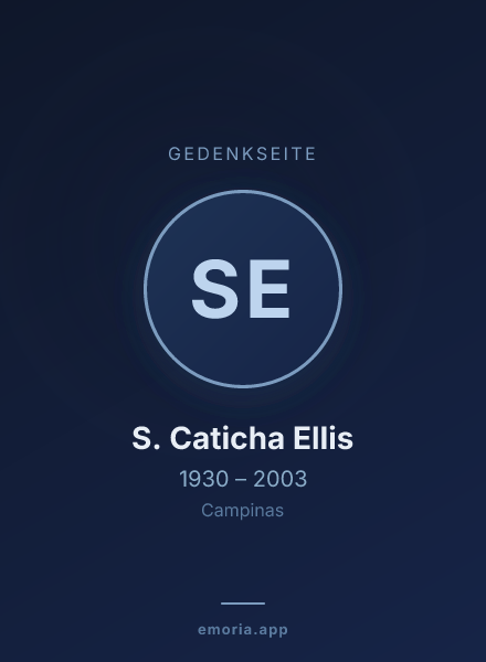 Gedenkportrait von S. Caticha Ellis