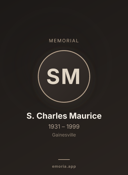 Memorial portrait of S. Charles Maurice