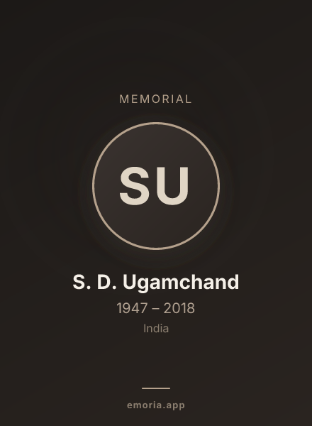 Memorial portrait of S. D. Ugamchand