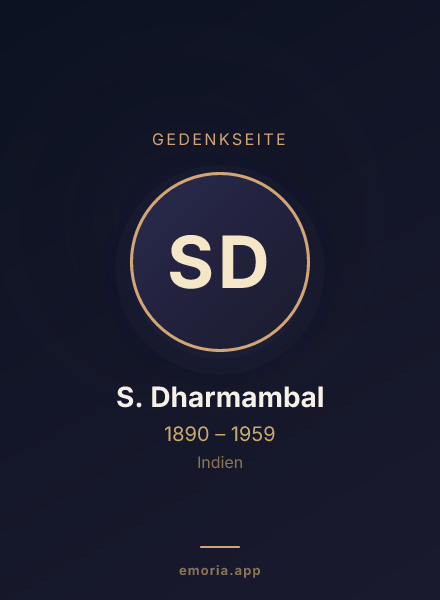 Gedenkportrait von S. Dharmambal