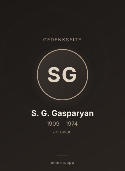 Gedenkportrait von S. G. Gasparyan