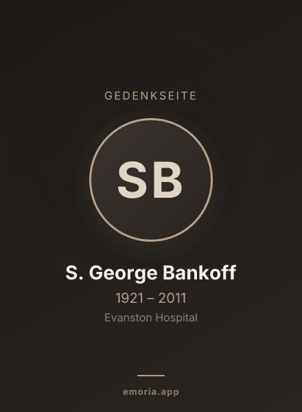 Gedenkportrait von S. George Bankoff
