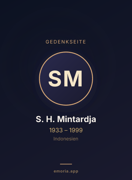 Gedenkportrait von S. H. Mintardja