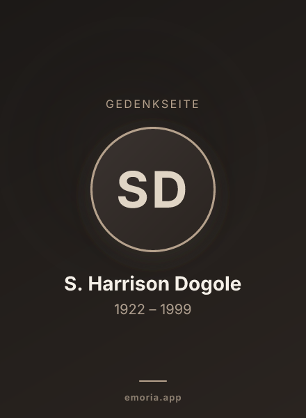 Gedenkportrait von S. Harrison Dogole