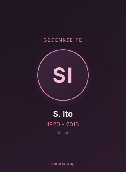 Gedenkportrait von S. Ito