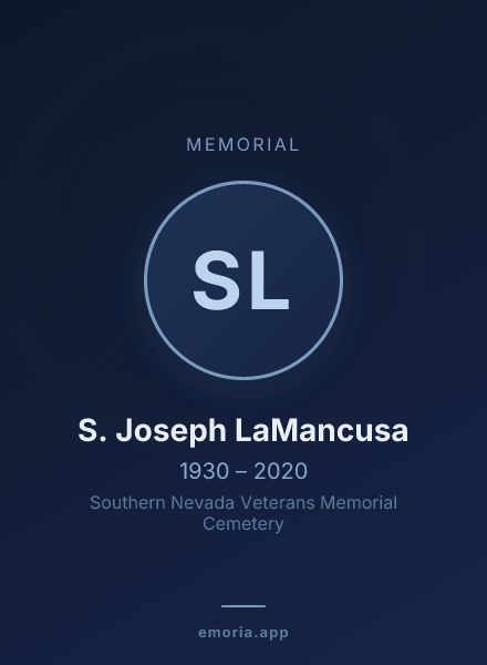 Memorial portrait of S. Joseph LaMancusa