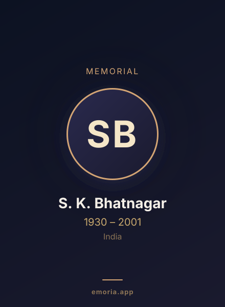 Memorial portrait of S. K. Bhatnagar