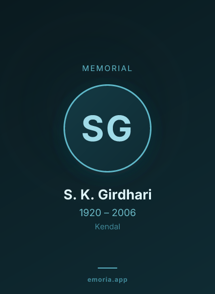 Memorial portrait of S. K. Girdhari
