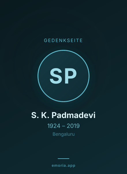 Gedenkportrait von S. K. Padmadevi