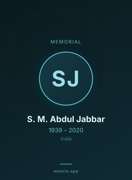 Memorial portrait of S. M. Abdul Jabbar