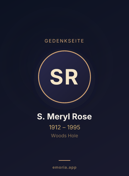 Gedenkportrait von S. Meryl Rose