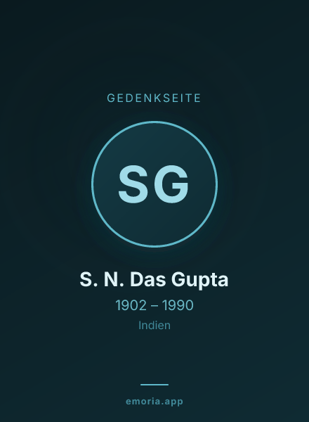 Gedenkportrait von S. N. Das Gupta
