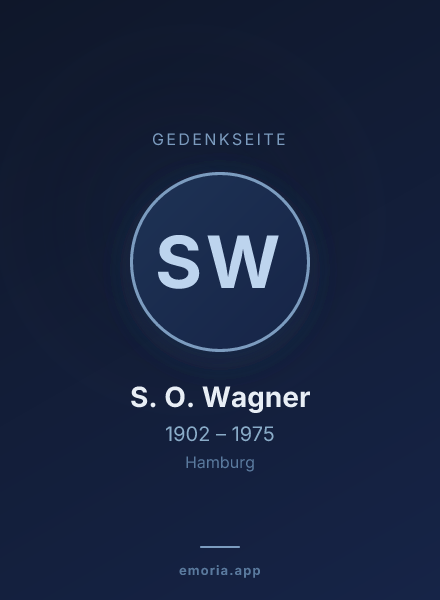 Gedenkportrait von S. O. Wagner