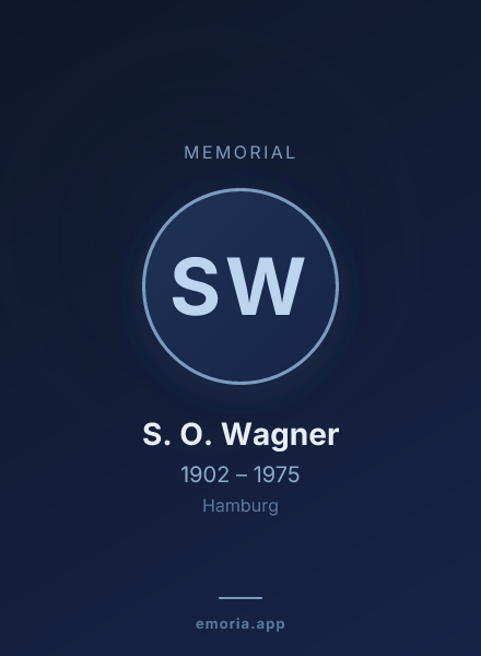 Memorial portrait of S. O. Wagner