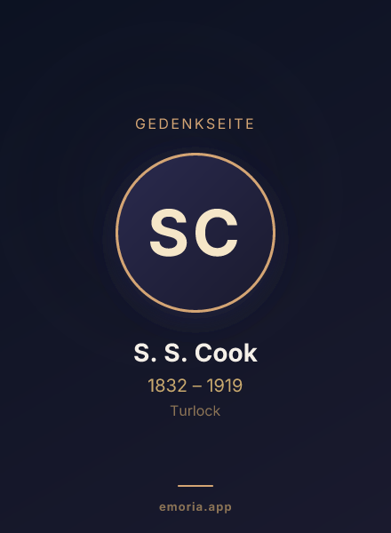 Gedenkportrait von S. S. Cook