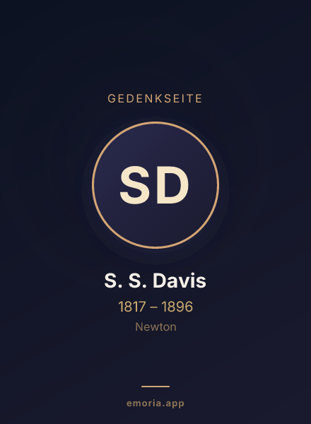 Gedenkportrait von S. S. Davis