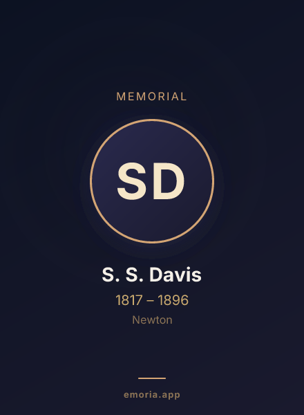 Memorial portrait of S. S. Davis