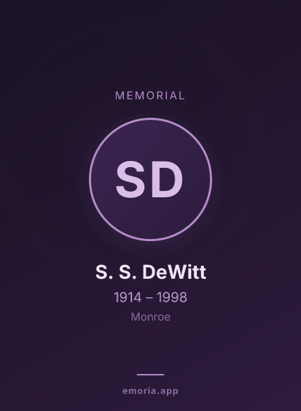 Memorial portrait of S. S. DeWitt
