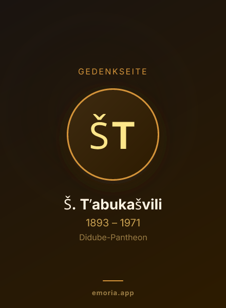 Gedenkportrait von Š. Tʹabukašvili