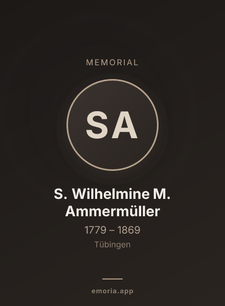 Memorial portrait of S. Wilhelmine M. Ammermüller
