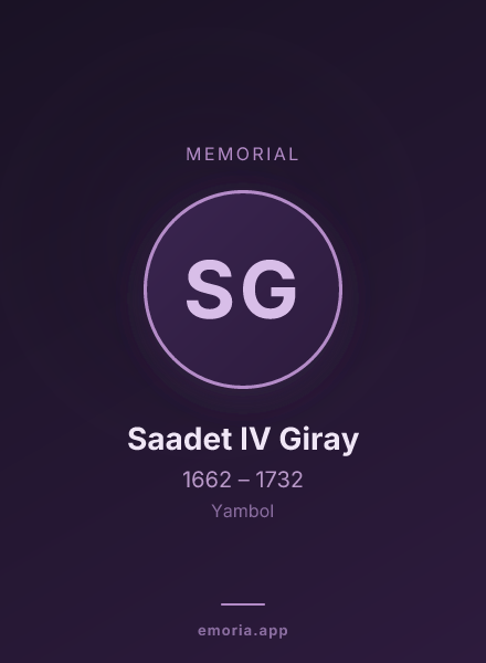 Memorial portrait of Saadet IV Giray