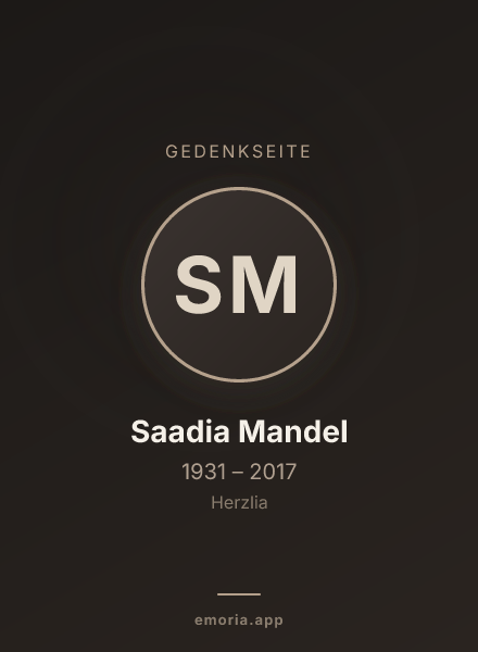 Gedenkportrait von Saadia Mandel