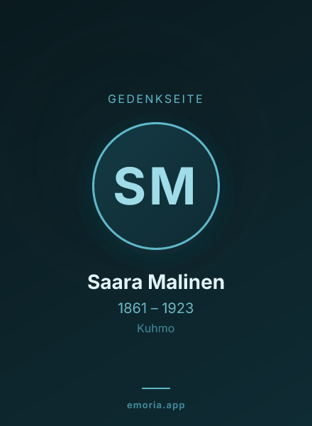 Gedenkportrait von Saara Malinen