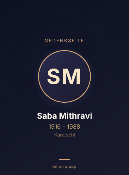 Gedenkportrait von Saba Mithravi