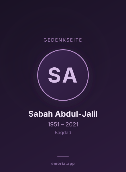 Gedenkportrait von Sabah Abdul-Jalil