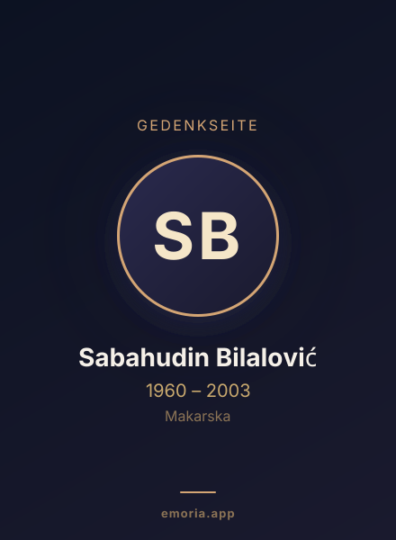 Gedenkportrait von Sabahudin Bilalović