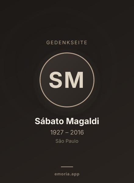 Gedenkportrait von Sábato Magaldi