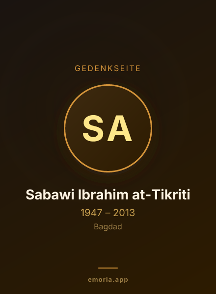 Gedenkportrait von Sabawi Ibrahim at-Tikriti