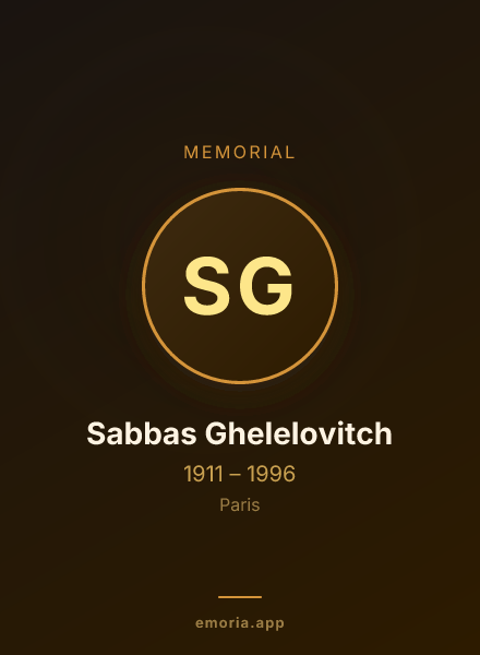 Memorial portrait of Sabbas Ghelelovitch