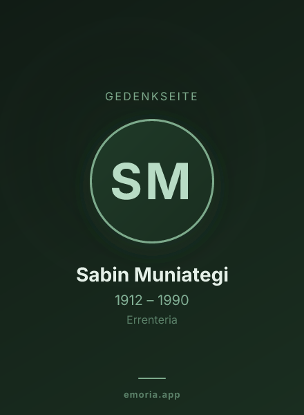 Gedenkportrait von Sabin Muniategi