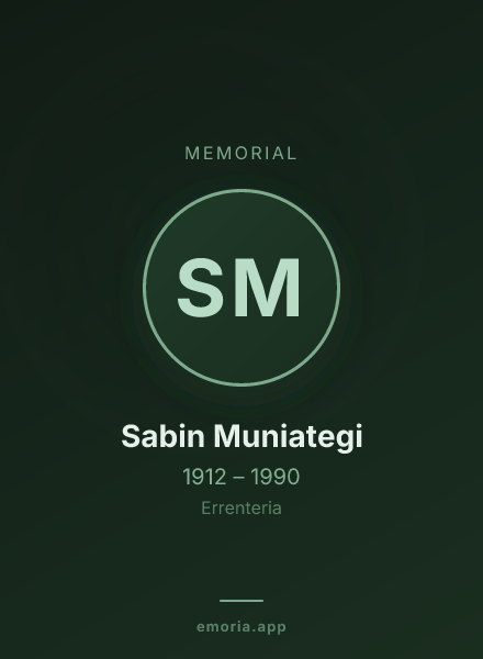 Memorial portrait of Sabin Muniategi
