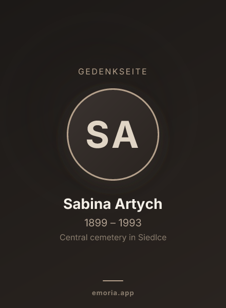 Gedenkportrait von Sabina Artych