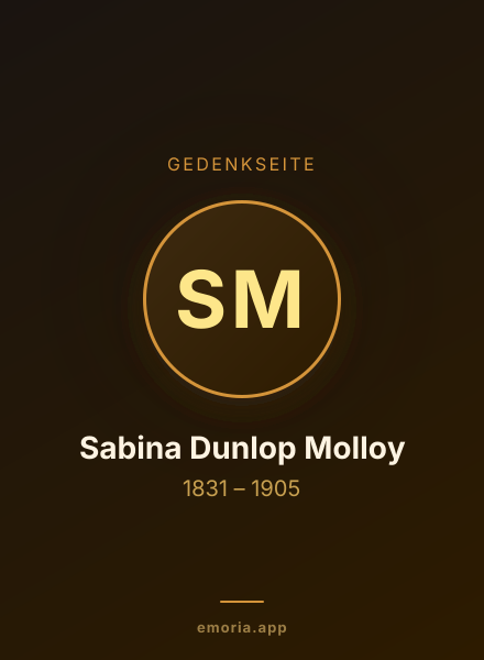 Gedenkportrait von Sabina Dunlop Molloy