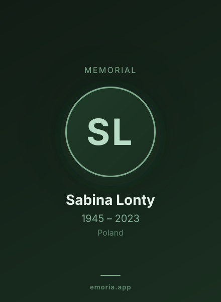 Memorial portrait of Sabina Lonty