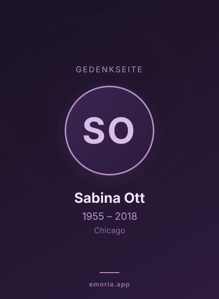 Gedenkportrait von Sabina Ott
