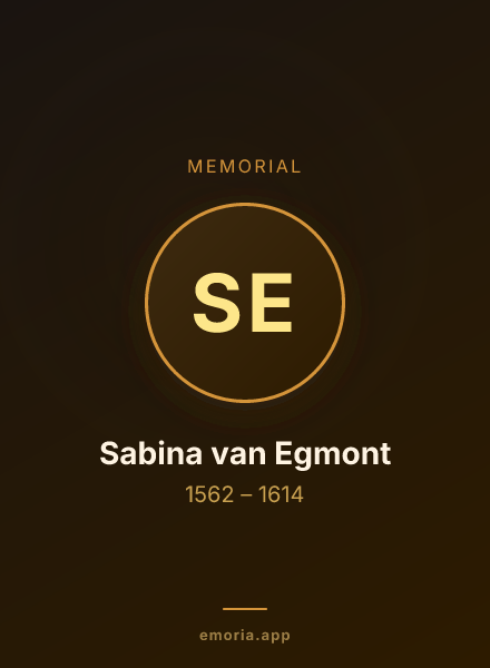 Memorial portrait of Sabina van Egmont