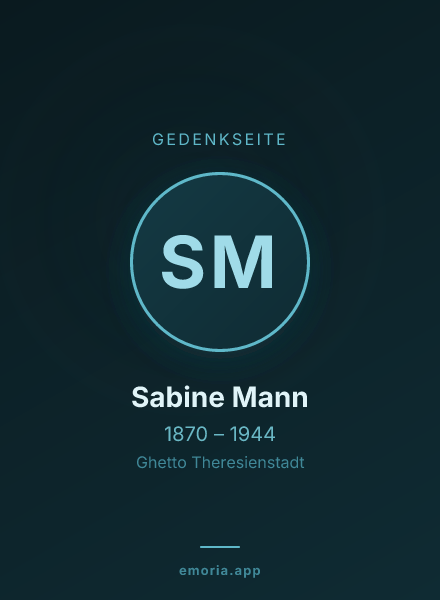 Gedenkportrait von Sabine Mann