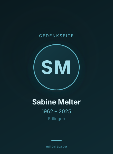 Gedenkportrait von Sabine Melter