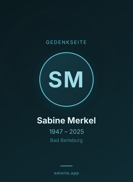 Gedenkportrait von Sabine Merkel