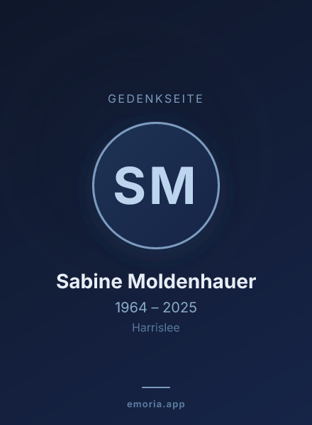 Gedenkportrait von Sabine Moldenhauer