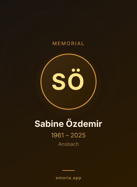 Memorial portrait of Sabine Özdemir