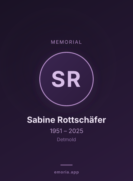 Memorial portrait of Sabine Rottschäfer