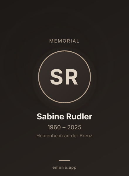 Memorial portrait of Sabine Rudler