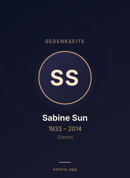 Gedenkportrait von Sabine Sun