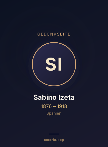 Gedenkportrait von Sabino Izeta