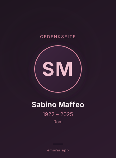 Gedenkportrait von Sabino Maffeo